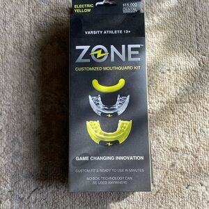 Electric yellow no boil mouth guard zone varsity athlete 13+ football soccer